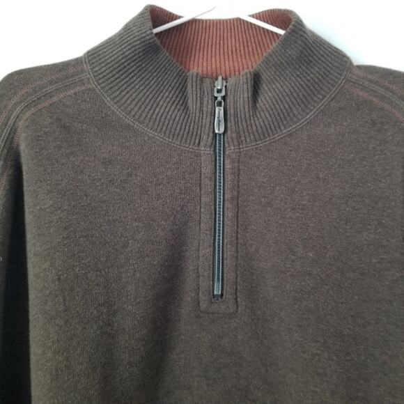 Tommy Bahama Flipshort Reversible Brown Sweater - Picture 6 of 12